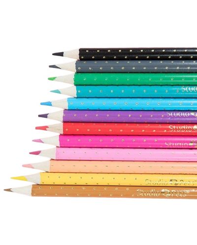 Set de creioane colorate Studio Pets - 12 bucăți - 2
