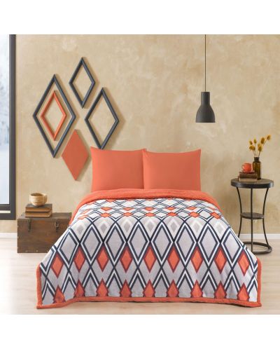 Set de dormitor cu pătură TAC - Harlow, portocaliu - 1