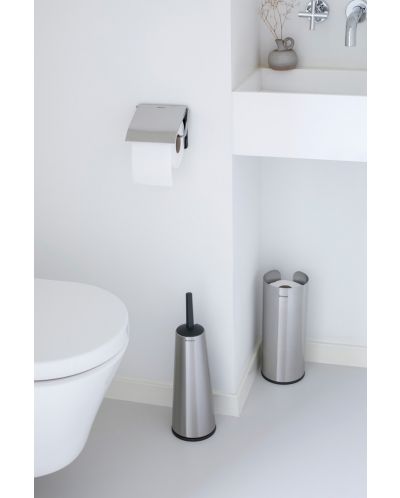 Set de 3 accesorii pentru toaletă Brabantia - ReNew, Matt Steel - 2
