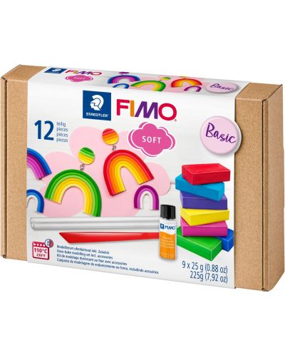 Set de lut Staedtler Fimo Soft - Basic, 12 piese - 1