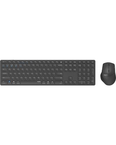 Set tastatură și mouse Rapoo - 9800M, fără fir, negru - 2