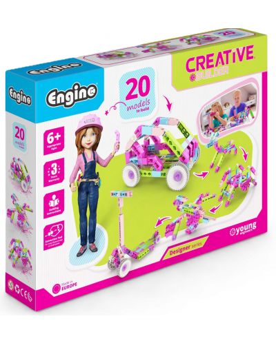 Set de construcție Engino Creative - 20 de modele pentru fete - 1