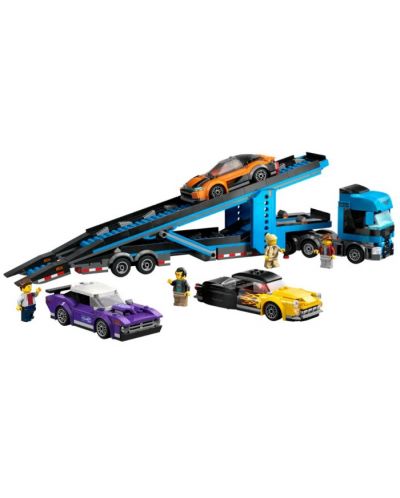 Constructor LEGO City - Camion transportor de mașini sport (60408) - 4