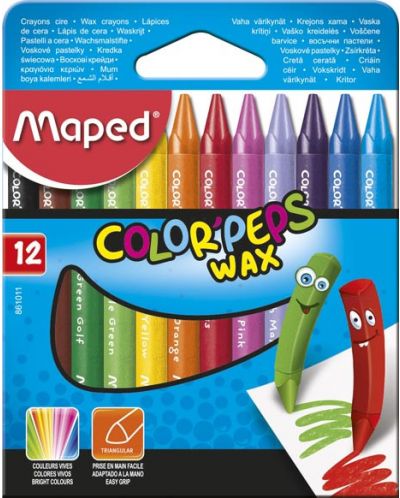Set vopsele pastelate Maped Color Peps, 12 culori - 1