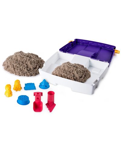 Spin Master Kinetic Sand Set - Cutie de nisip pliabilă cu accesorii - 2