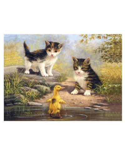 Set de pictură cu vopsele acrilice Royal - Pisici și rațe, 39 x 30 cm - 1