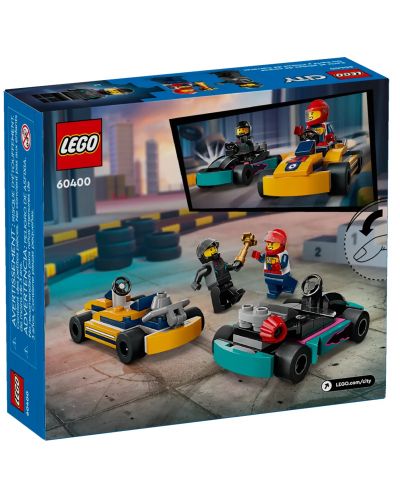 Constructor LEGO City Great Vehicles - Mașini de karting și curse (60400) - 2