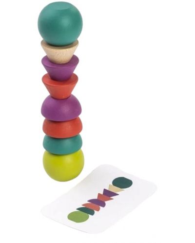 Miniland Set de mucegaiuri de stivuire din lemn - Towering Beads  - 3
