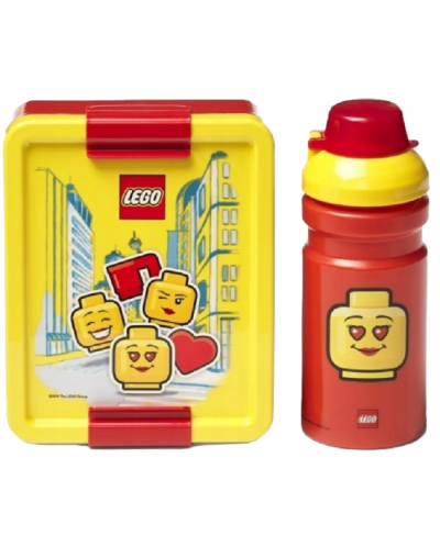 Set sticla si caserola Lego - Iconic Classic, rosu, galben - 1