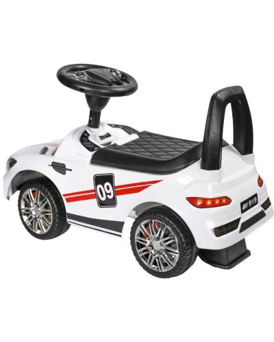Mașină de călărie Baby Mix - Racer, albă - 8