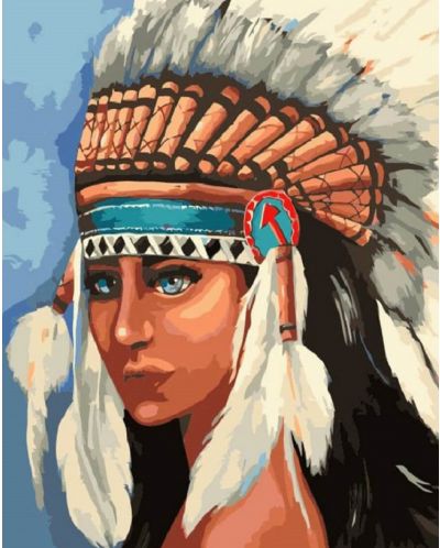 Set de pictură TSvetnoy - Native American girl - 1