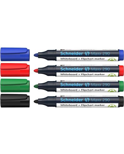 Set Markere pentru tabla alba Schneider Maxx 290, 3 mm, 4 culori - 2