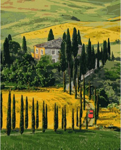 Set de pictură pe numere Ideyka - Toscana, 40 x 50 cm - 1