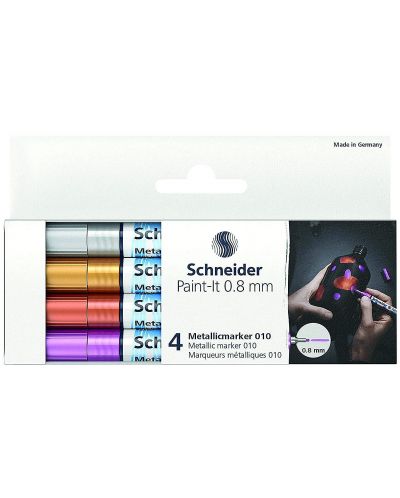 Set de markere metalice Schneider Paint-It - 010, 0,8 mm, 4 culori - 2