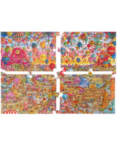 Colecție de puzzle-uri Unidragon 4 x 250 piese - Baloane - 3