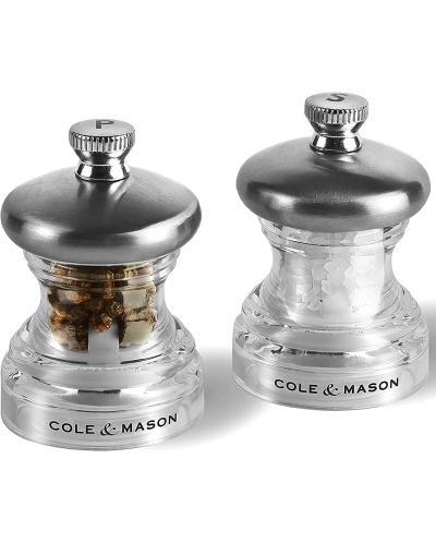 Set moară de sare și piper Cole & Mason - Button, 6,5 cm - 1