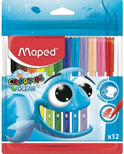Set carioci Maped Color Peps - Ocean, 12 culori - 1