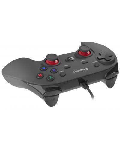 Controller Genesis - P65, за PC/PS3, cu fir, negru	 - 3