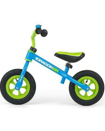 Bicicleta de echilibru Milly Mally - Dragon Air, albastru/verde - 1