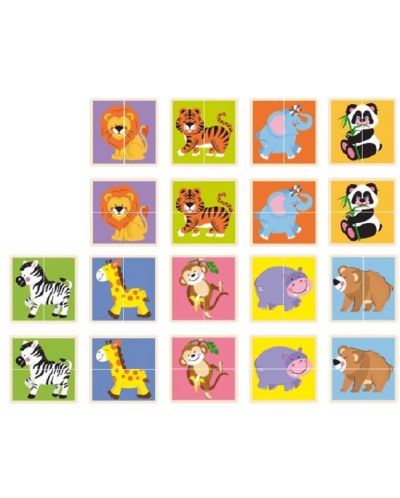 Viga Puzzle Set - Animale în două piese, 36 de piese  - 1