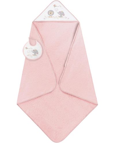 Interbaby set prosop și bavețică pentru bebeluși - Cachirulo Pink, 100 x 100 cm - 1