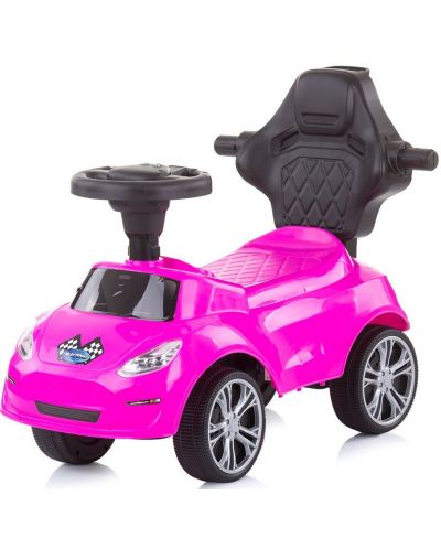 Mașinuta de călărit cu mâner Chipolino - Turbo, roz - 2