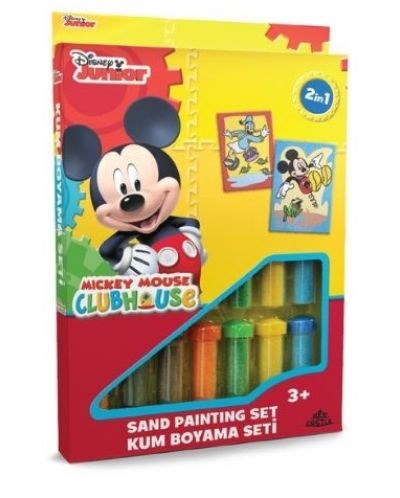 Set de colorat cu nisip Red Castle - Mickey si Donald, cu 2 imagini - 1