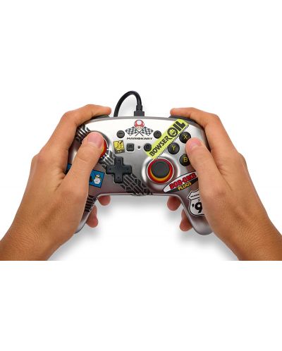 Controller PowerA - Enhanced, cu fir, pentru Nintendo Switch, Mario Kart - 6
