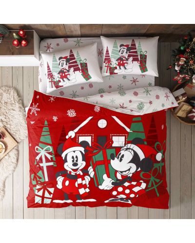 Set de dormitor cu licență TAC - Minnie & Mickey Christmas, 100% bumbac - 3