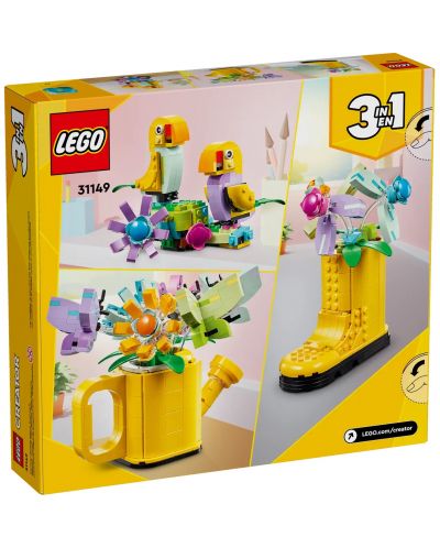 Constructor LEGO Creator 3 în 1 - Flori într-o stropitoare (31149) - 10