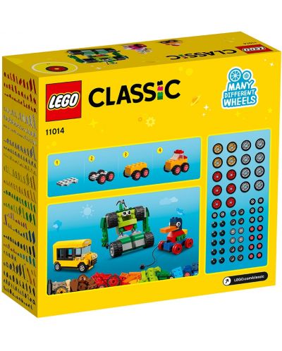 Set de construit Lego Classic - Caramizi si roti (11014) - 2