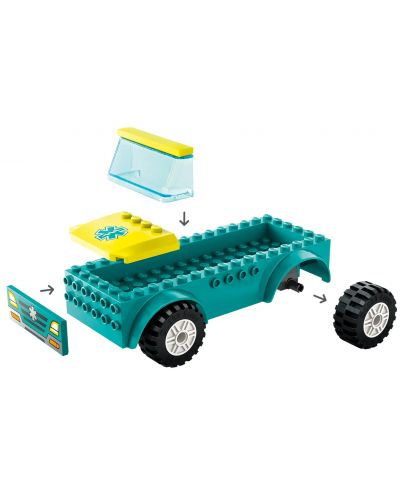 Constructor LEGO City - Ambulanță și snowboarder (60403) - 5