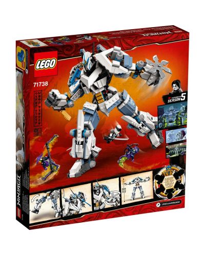 Set de construit Lego Ninjago - Lupta cu robotul titanic al lui Zane (71738) - 2