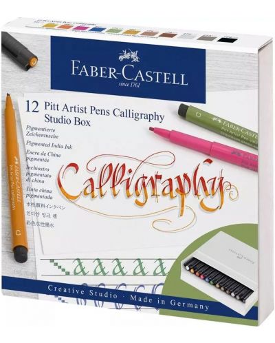 Set Markere caligrafice Faber-Castell Pitt Artist - 12 buc. - 1
