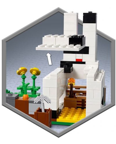 Constructor Lego Minecraft - Ferma de iepuri (21181) - 3