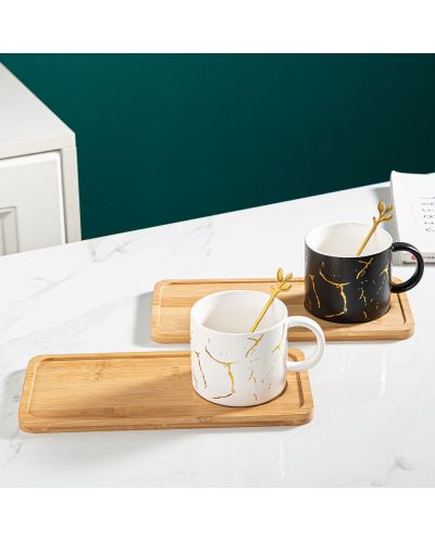 Set pentru bauturi calde Morello - Bamboo White, 250 ml, 3 părți - 4