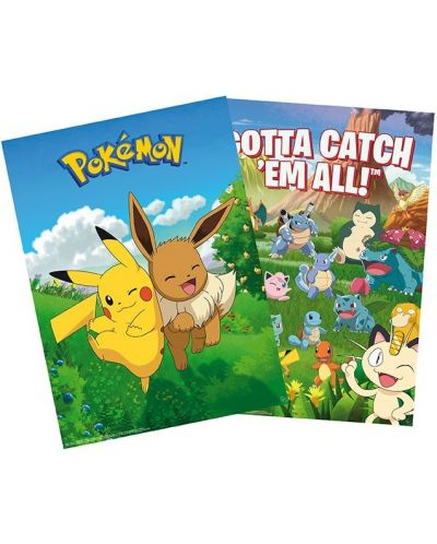 Set mini poster ABYstyle Games: Pokemon - Environments - 1