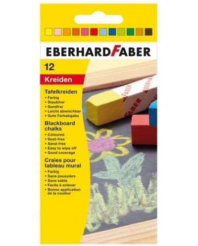 Set de cretă Eberhard Faber - 12 culori - 1
