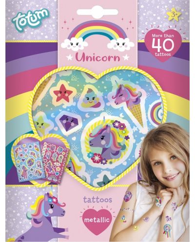 Set de tatuaje pentru copii Totum - Unicorn - 1