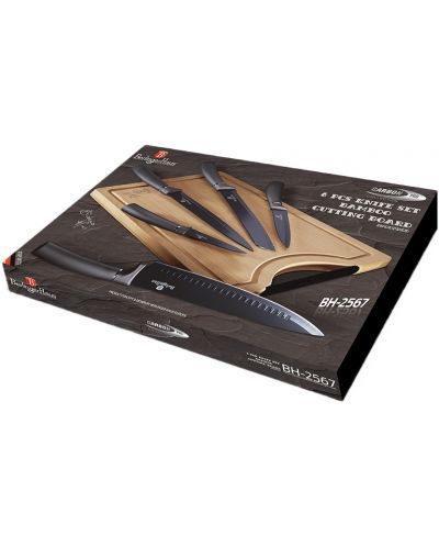 Set cu 5 cuțite și placă de tăiat Berlinger Haus - Metallic Line Carbon Pro Edition - 2