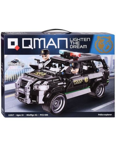 Constructor Qman - Mașină de anchetă a poliției, 686 piese - 1