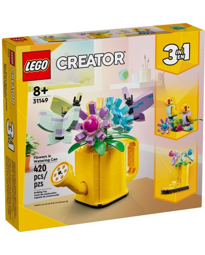 Constructor LEGO Creator 3 în 1 - Flori într-o stropitoare (31149) - 1