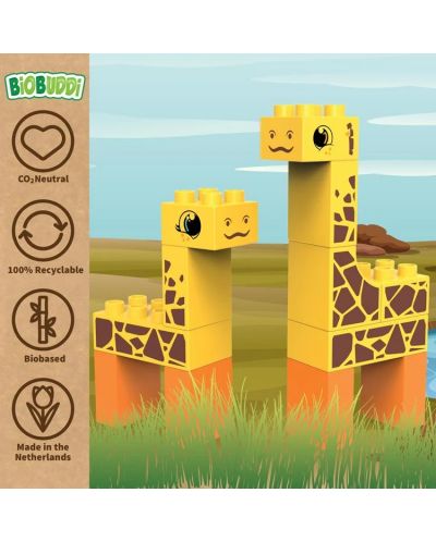 constructor 2 în 1 BioBuddi - Girafă, 14 părți - 4