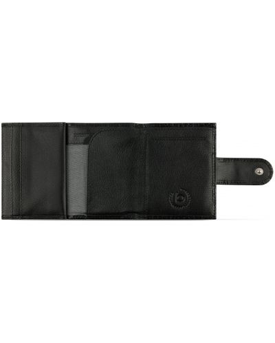 Husă din piele pentru carduri de credit Bugatti Smart - Croco, Protecție RFID, negru - 4