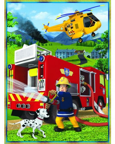 Set puzzle si joc  memo Trefl 2 in 1  - Fireman Sam, Pompieri in actiune - 3