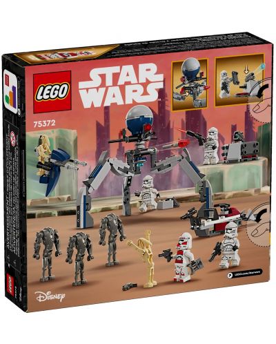 Constructor LEGO Star Wars - Clone Stormtroopers și Battle Droids Battle Pack (75372) - 8