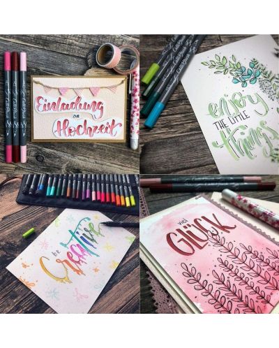 Set de markere  Online - 24 de culori, într-o cutie de bambus - 5