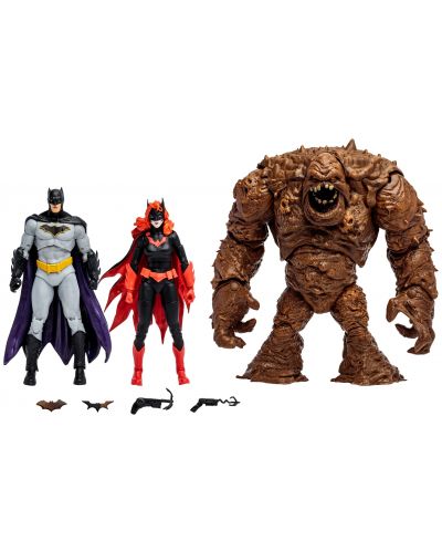 Set figurine de acțiune McFarlane DC Comics: Multiverse - Clayface, Batman & Batwoman (DC Rebirth) (Gold Label), 18 cm - 9