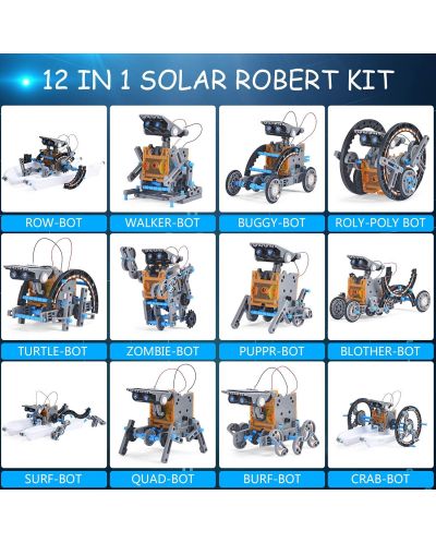 12 în 1 Acool Toy - Robot cu panou solar - 2