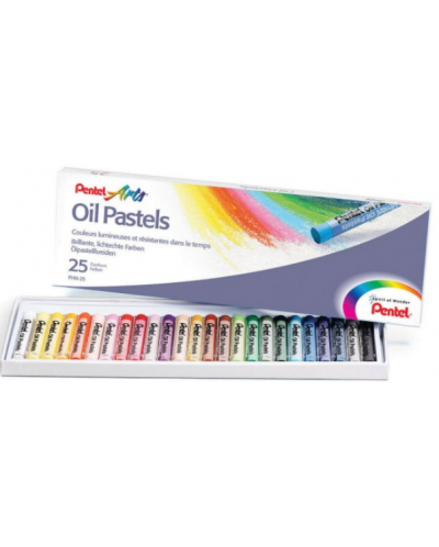 Pasteluri uleioase PENTEL ARTS 25 culori  - 1